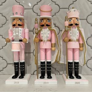 Pink 14” Nutcrackers Set of 3